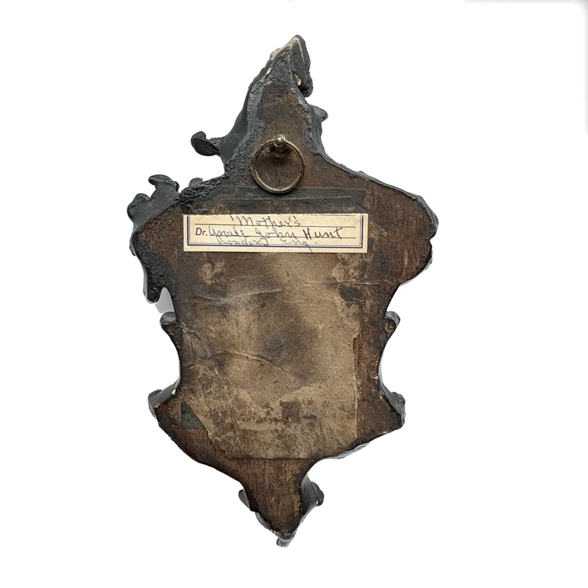 1860s Wood and Thermoplastic Primitive Moulded Framed Ambrotype Photograph