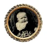 Antique Tintype Pin-Back Brooch of Baby