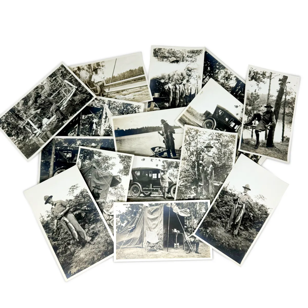 Scoutmaster Outdoor Camping Fishing Excursion Ca. 1920s