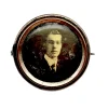 APH0391 Antique Tintype Brooch Young Man