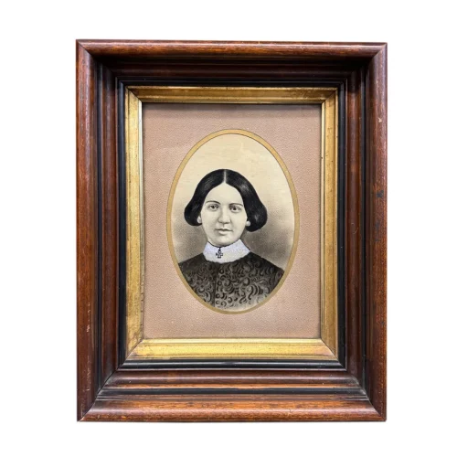 Mid 19th Century Framed Hand Coloured Photographic Portrait