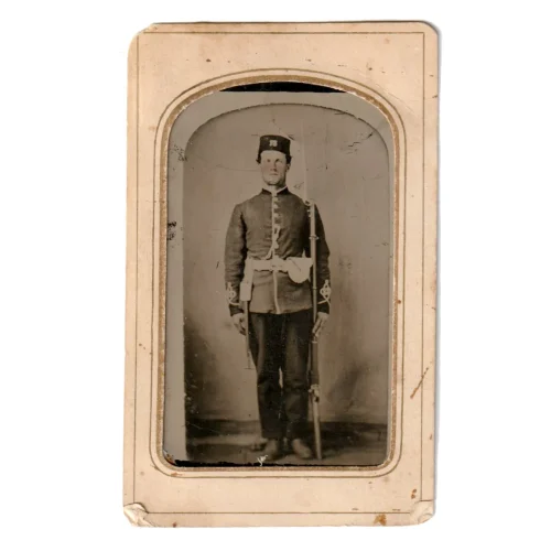 Mid 19th Century Canadian Military Tintype Portrait