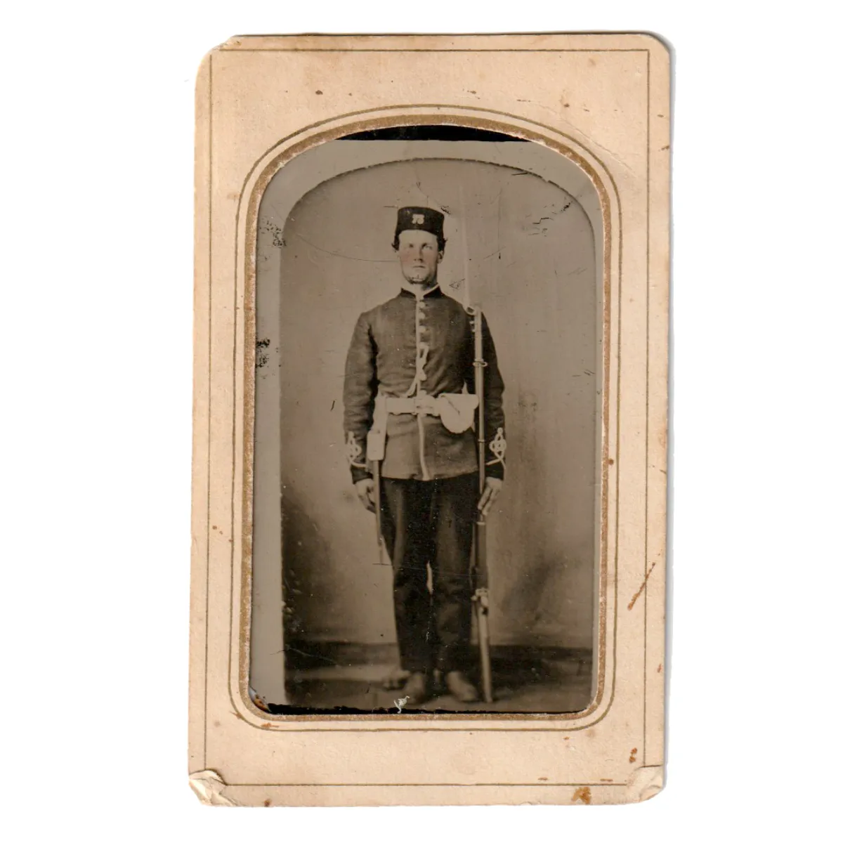 Mid 19th Century Canadian Military Tintype Portrait