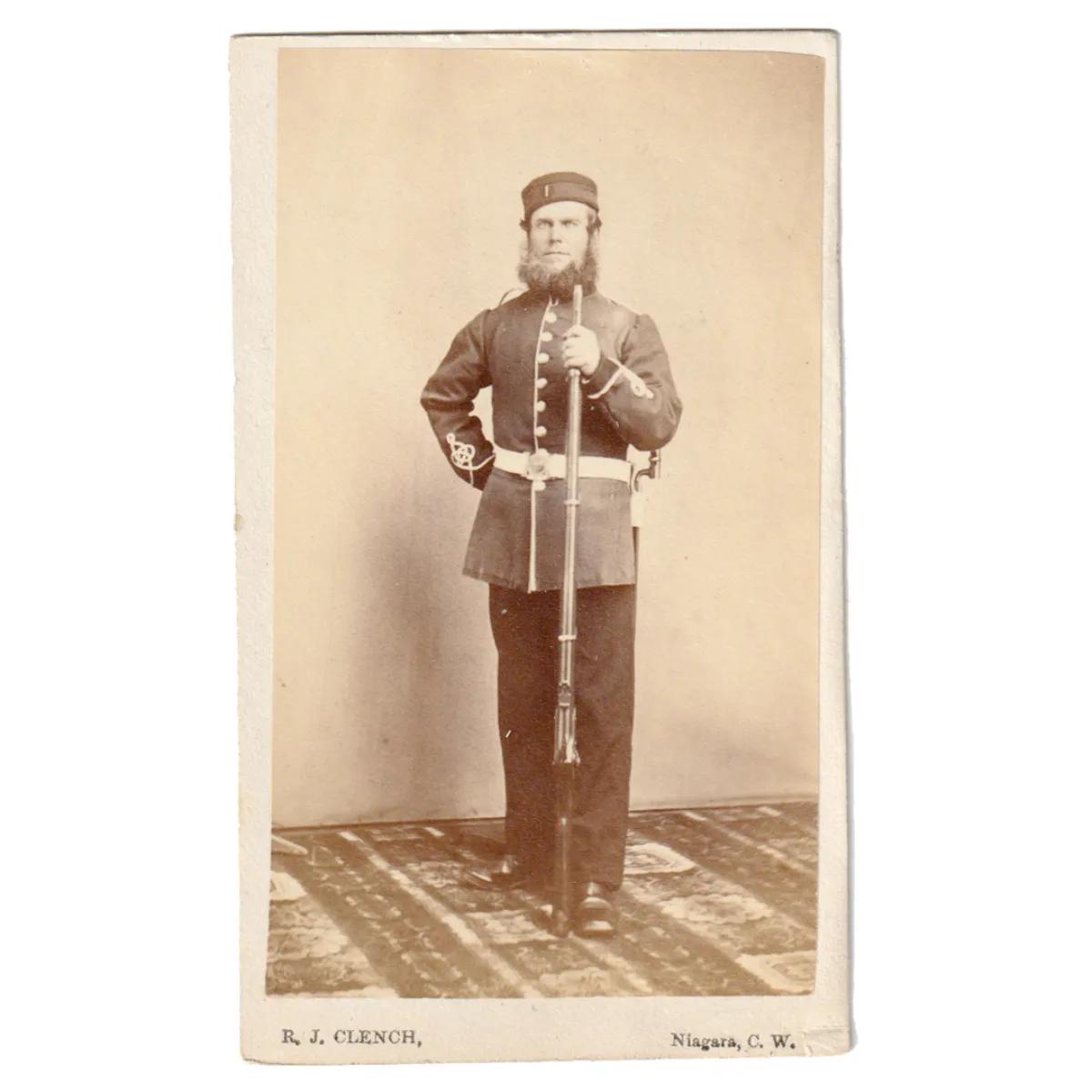 Mid 19th Century CDV Canadian Military Niagara Falls CW
