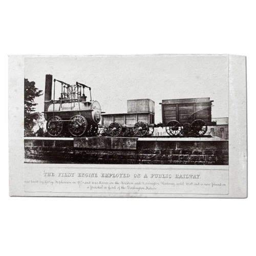 APH0521 1871 CDV Photo ‘The First Engine Employed on a Public Railway’
