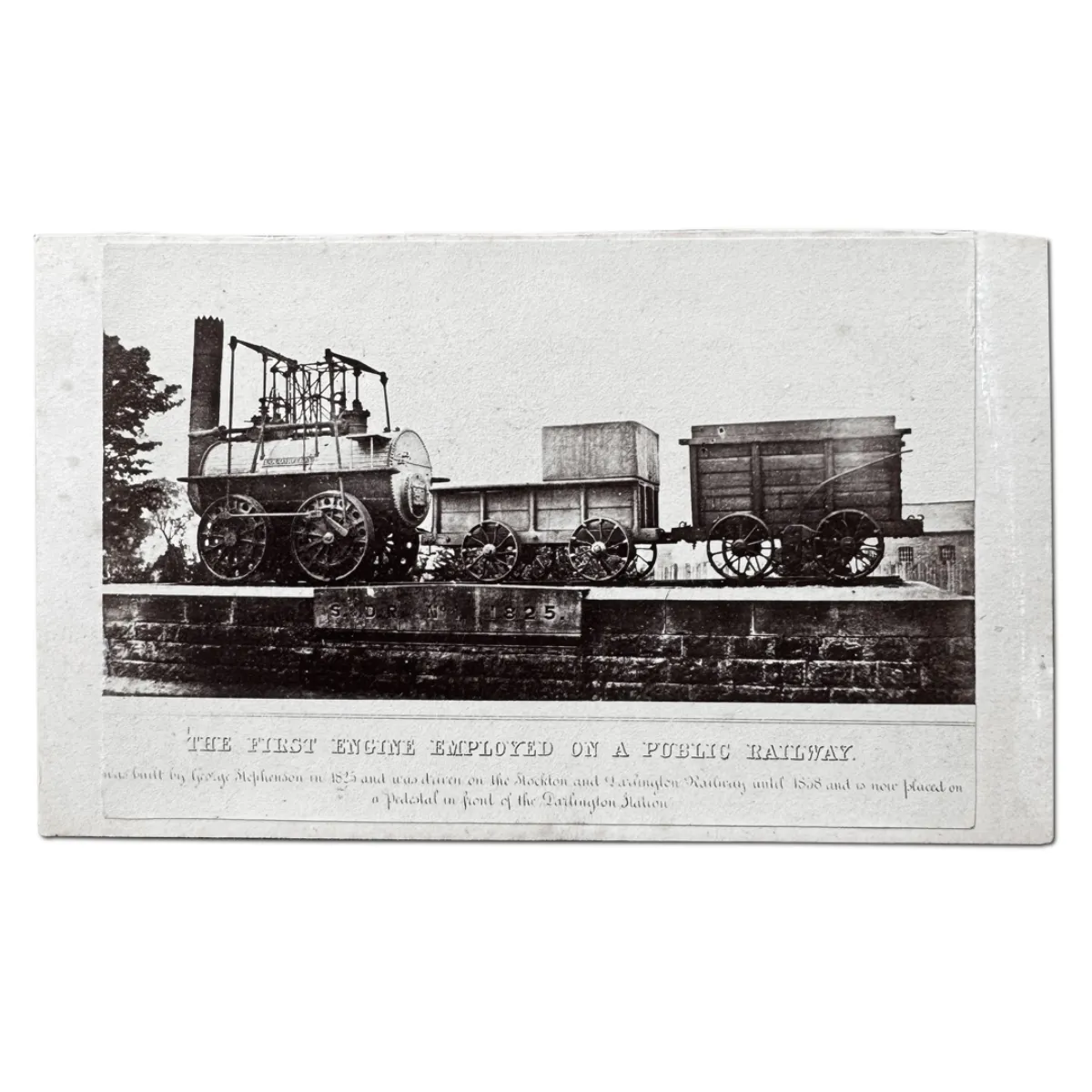 1871 CDV Photo ‘The First Engine Employed on a Public Railway’
