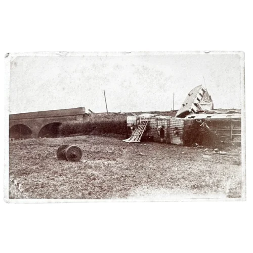 1860s Train Wreck CDV Photograph