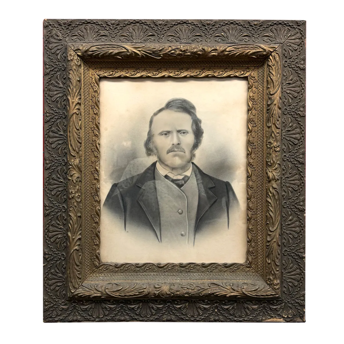 19th Century Large Format Hand Finished Photographic Portrait