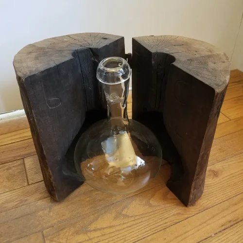 Colonial Wooden Demijohn Bottle Mold