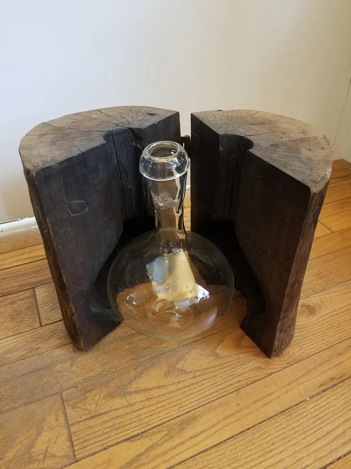 Colonial Wooden Demijohn Bottle Mold