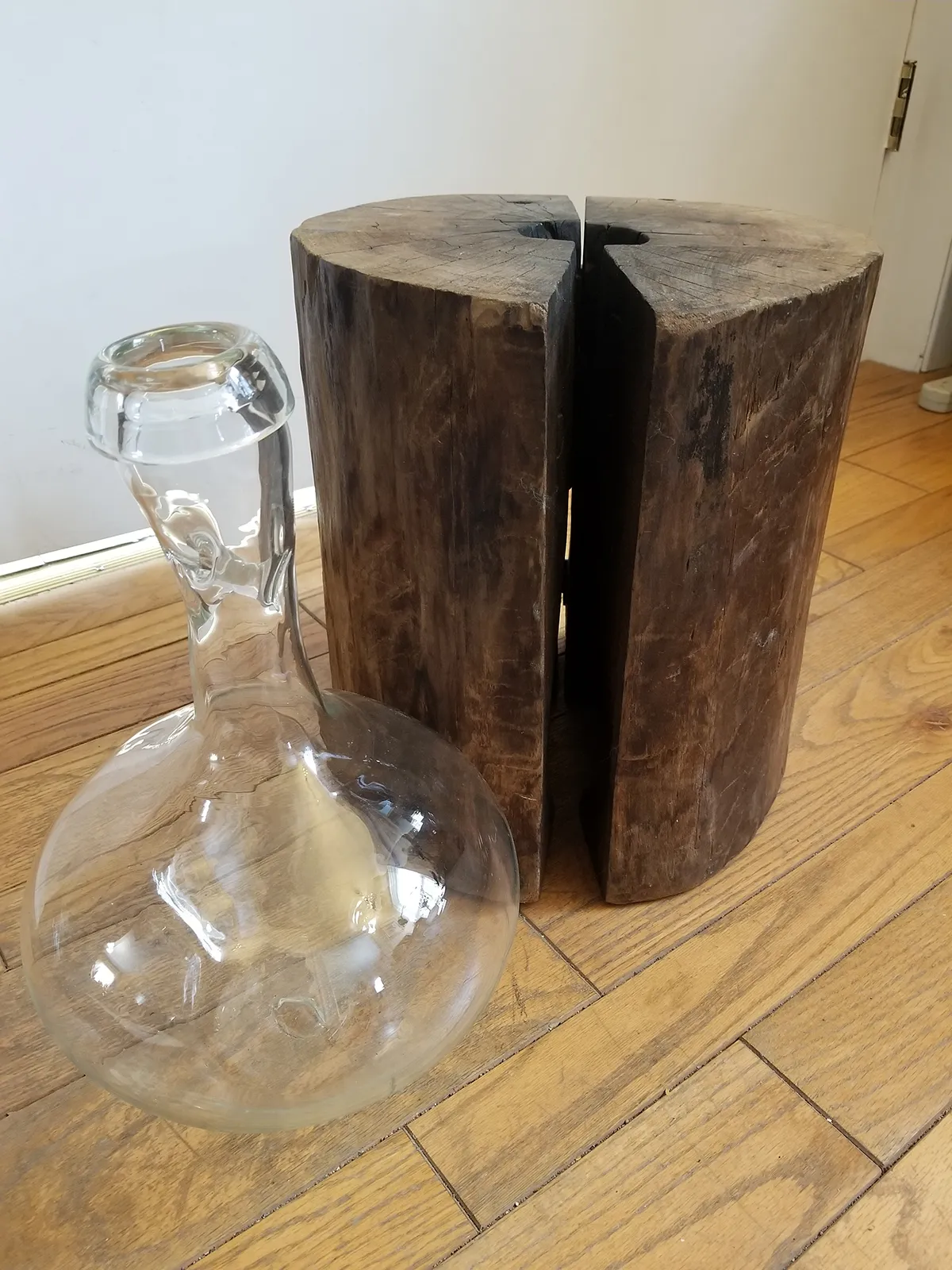 Colonial Wooden Demijohn Bottle Mold