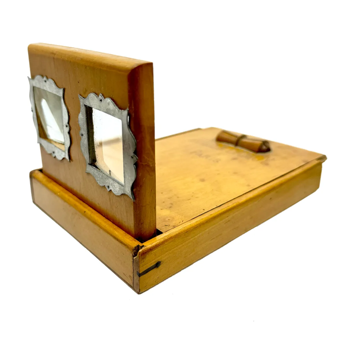 Antique Julien Damoy Wooden Stereoviewer and Cards