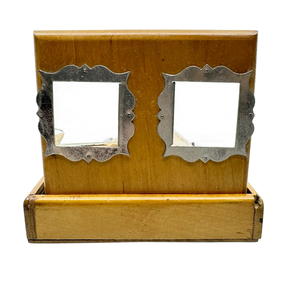 Antique Julien Damoy Wooden Stereoviewer and Cards