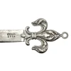 AVMC0873 Antique Marked Sterling Silver Fleur de Lis Letter Opener