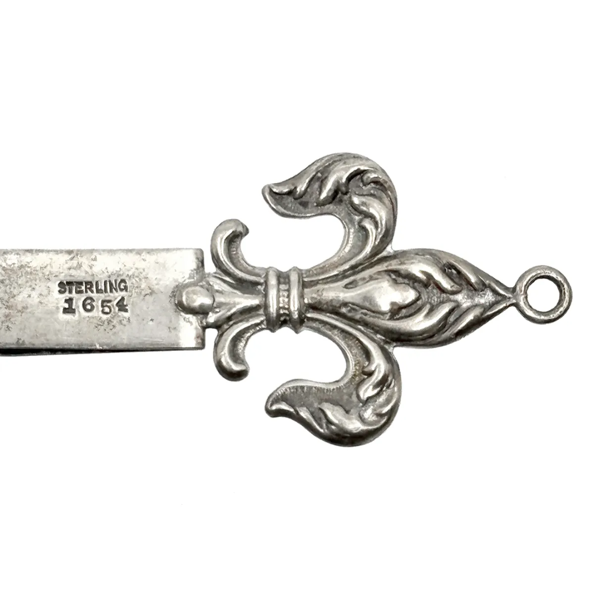 AVMC0873 Antique Marked Sterling Silver Fleur de Lis Letter Opener