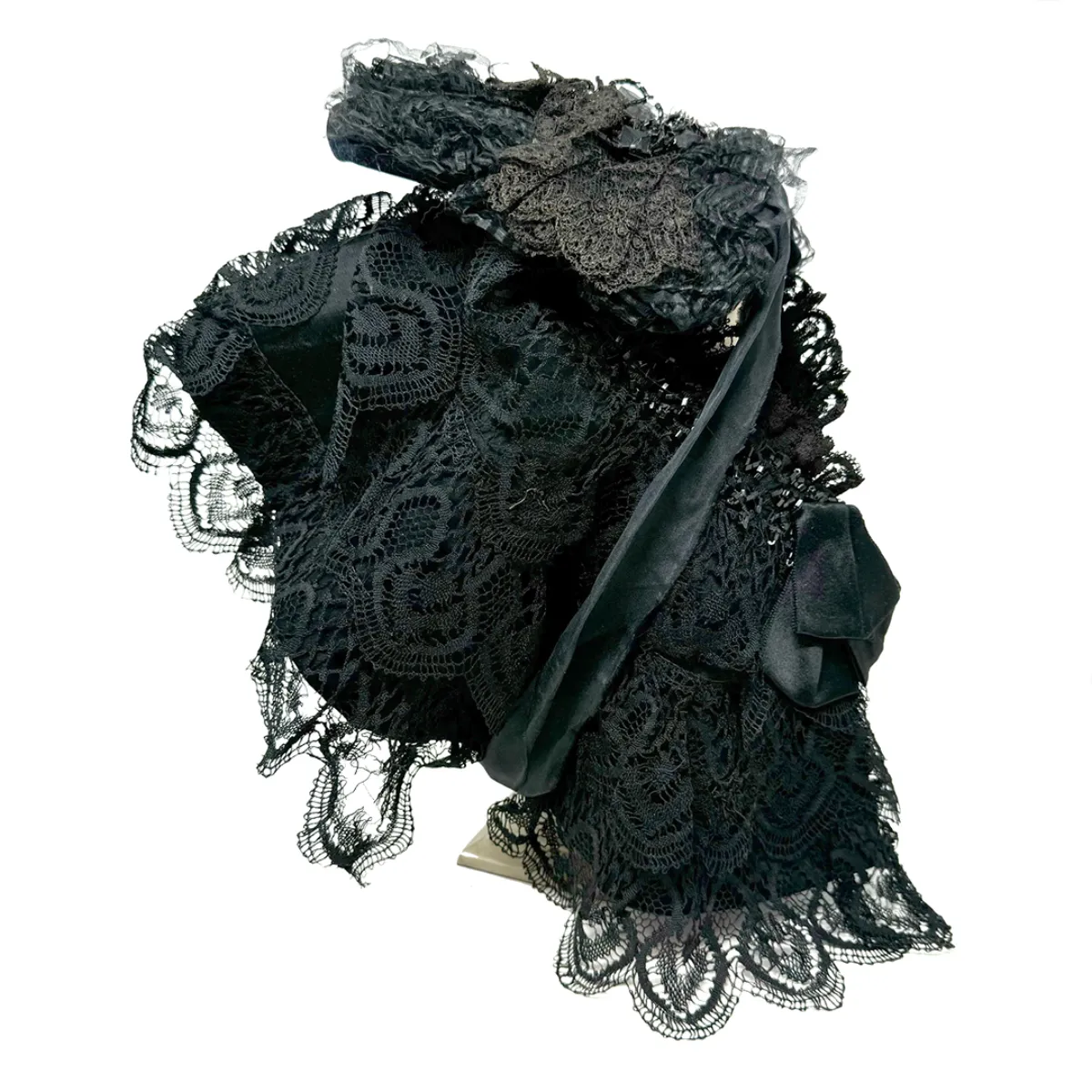 Elaborate Victorian Era Mourning Bonnet