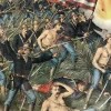 Original Kurz & Allison Chromolithograph Titled: Capture of El Caney, El Paso & Fortifications of Santiago CHARGE OF THE ROUGH RIDERS