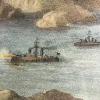 Original Kurz & Allison Chromolithograph Titled: Capture of El Caney, El Paso & Fortifications of Santiago CHARGE OF THE ROUGH RIDERS