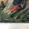 Original Kurz & Allison Chromolithograph Titled: Capture of El Caney, El Paso & Fortifications of Santiago CHARGE OF THE ROUGH RIDERS