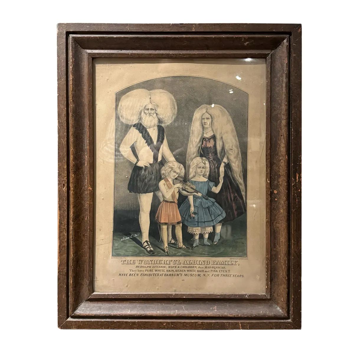 CS0011 The Lucasie Albino Family Print by Currier & Ives circa 1855-1865