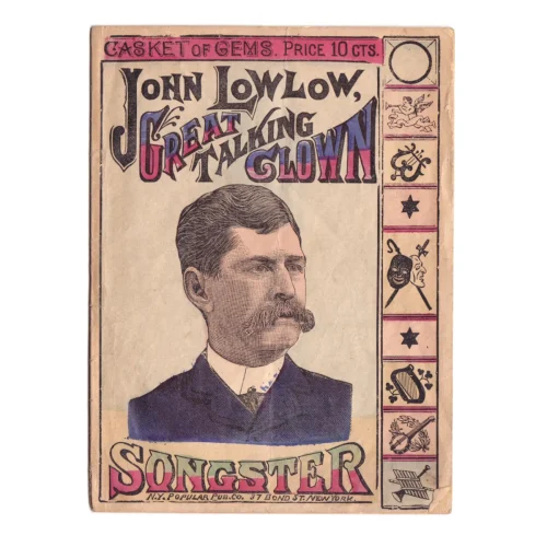 CS0161 Rare Ca 1890 John Lowlow Great Talking Clown Songster