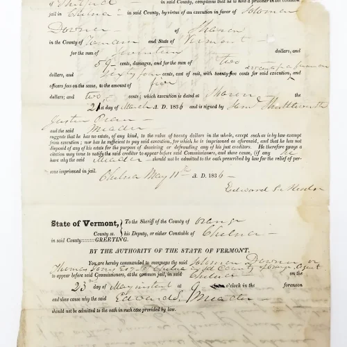 1836 Petition for Release From Debtors' Prison