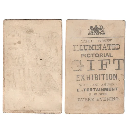 Antique CDV Advertisement Mysterious Illuminated Exhibition