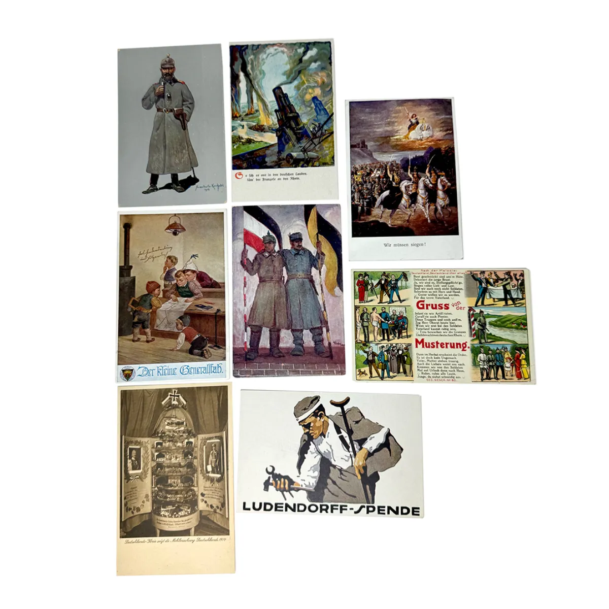 Collection of WW1 German Military Patriotic Post Cards
