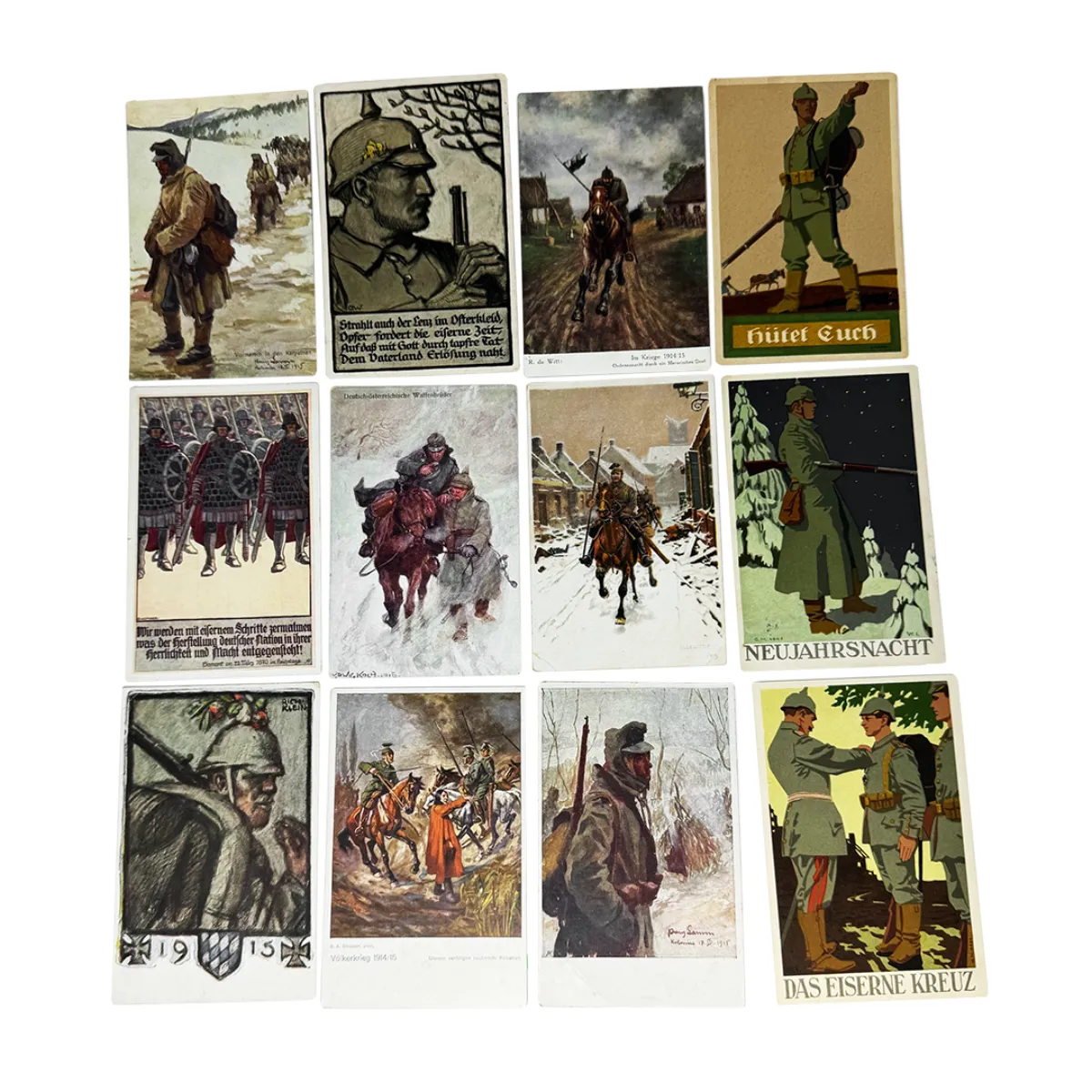 Collection of WW1 German Military Patriotic Post Cards