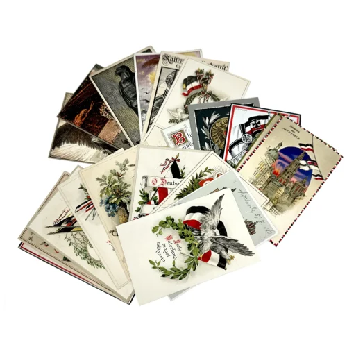 Collection of WW1 German Military Patriotic Post Cards