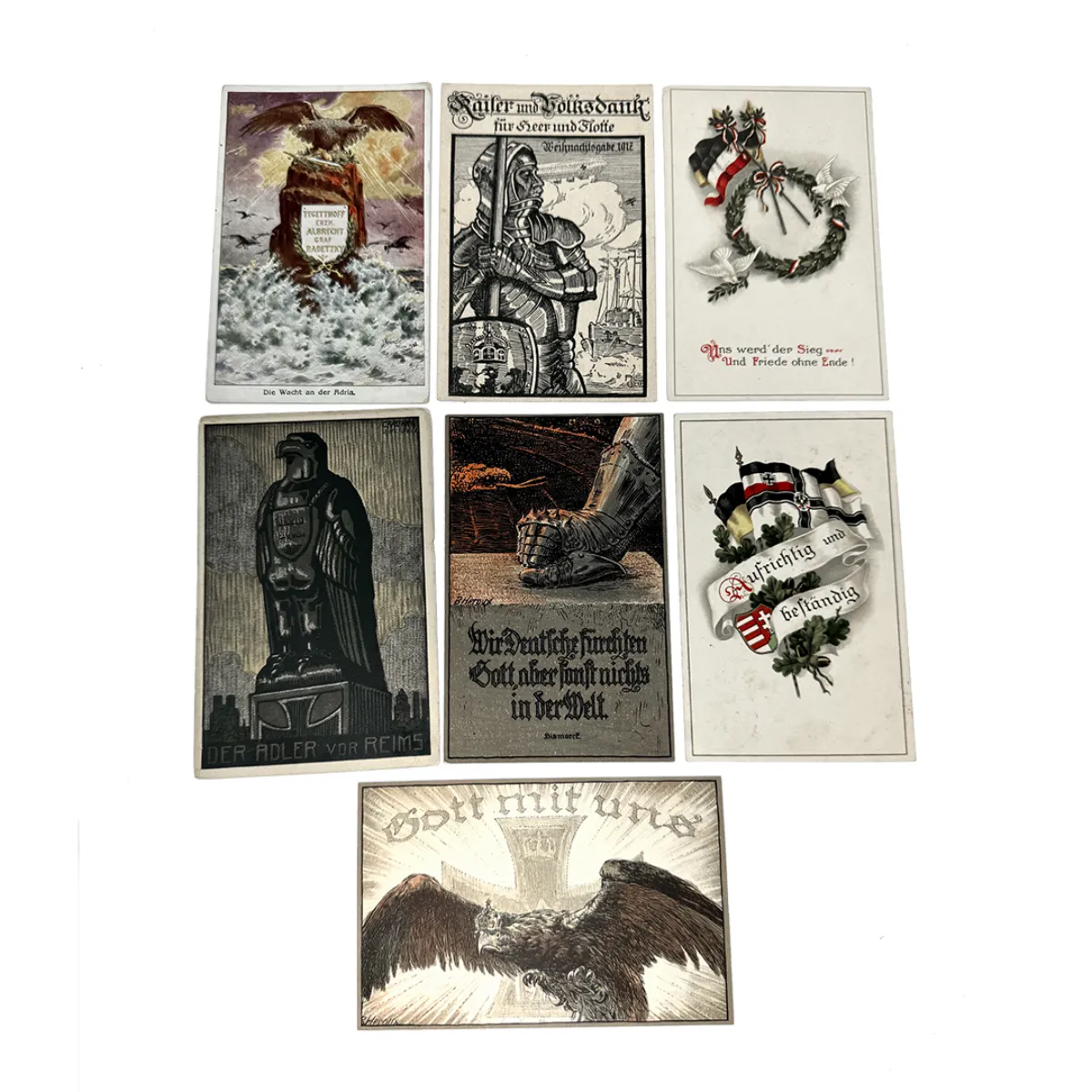 Collection of WW1 German Military Patriotic Post Cards