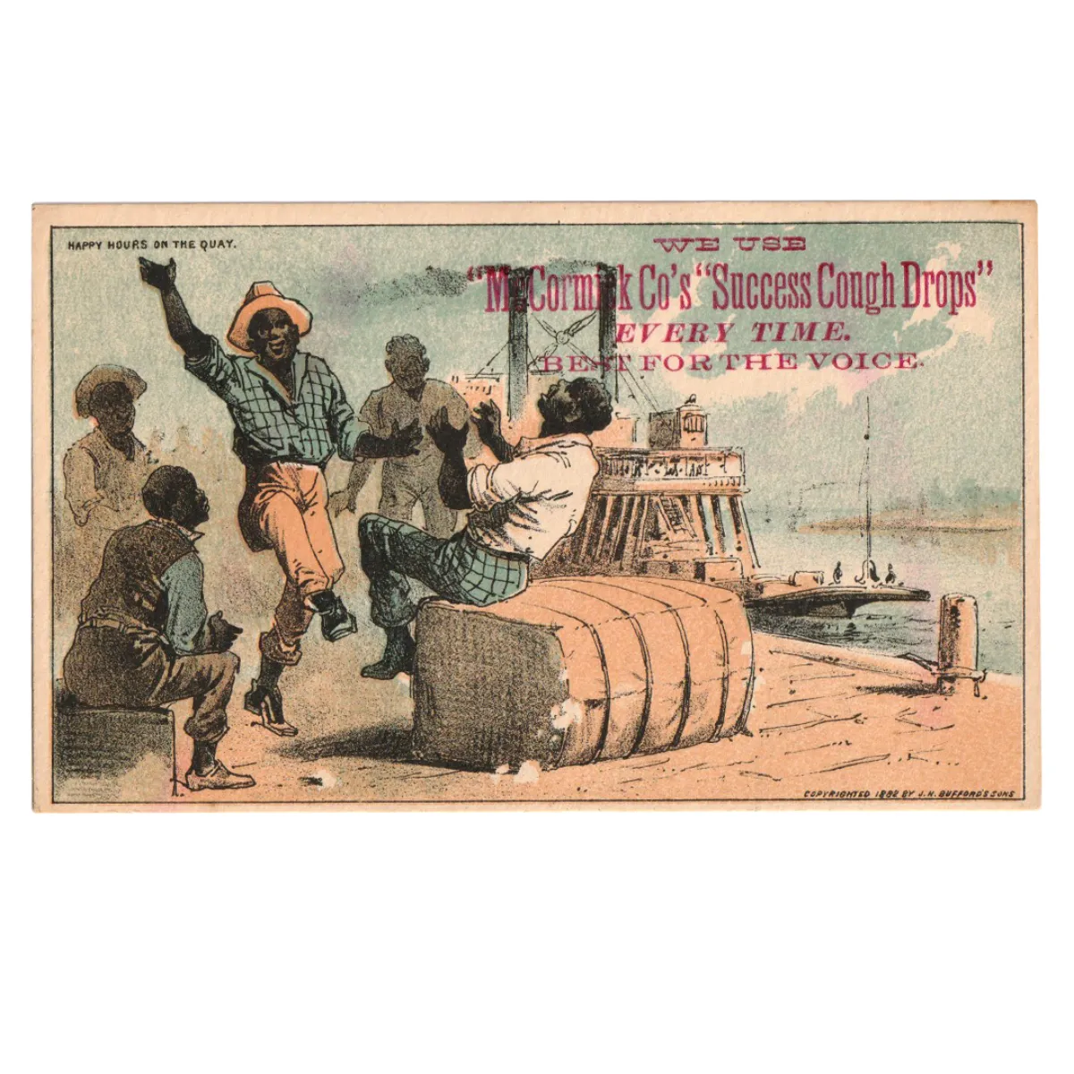 Black Americana Merchant Trade Card McCormick Co’s Success Cough Drops
