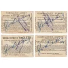 EPH0362 A Series of Four Antique French Black Character Trade Cards