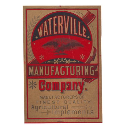Rare Unused 19th Century Farming Implements Merchant Label