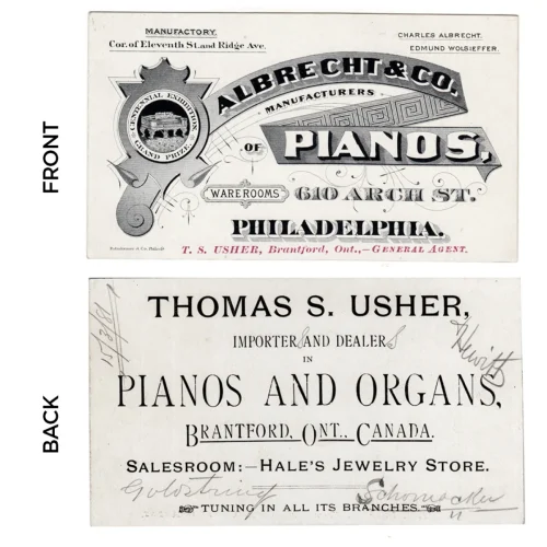 EPH0411 Illustrated Trade Card Albrecht & Co.