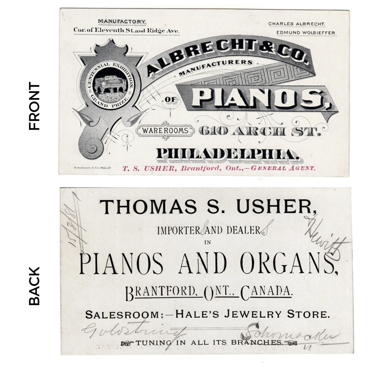EPH0411 Illustrated Trade Card Albrecht & Co.