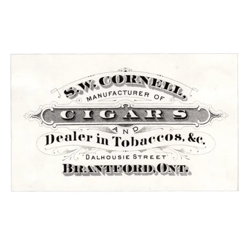 EPH0431 Illustrated Advertising Business Card S.W. Cornell Cigars