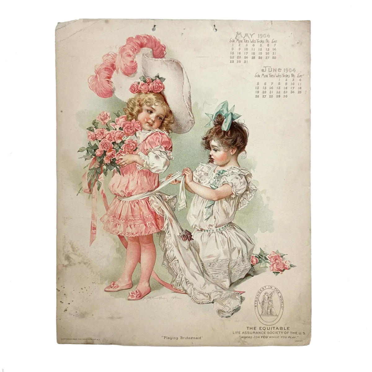 May 1904 Maud Humphrey Illustrated Calendar Page
