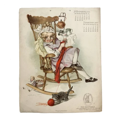 November 1904 Maud Humphrey Illustrated Calendar Page