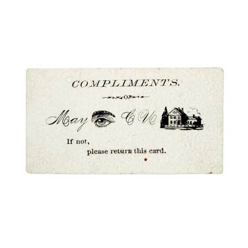 EPH0601 Victorian ‘Coming of Age’ Pictogram Calling Card
