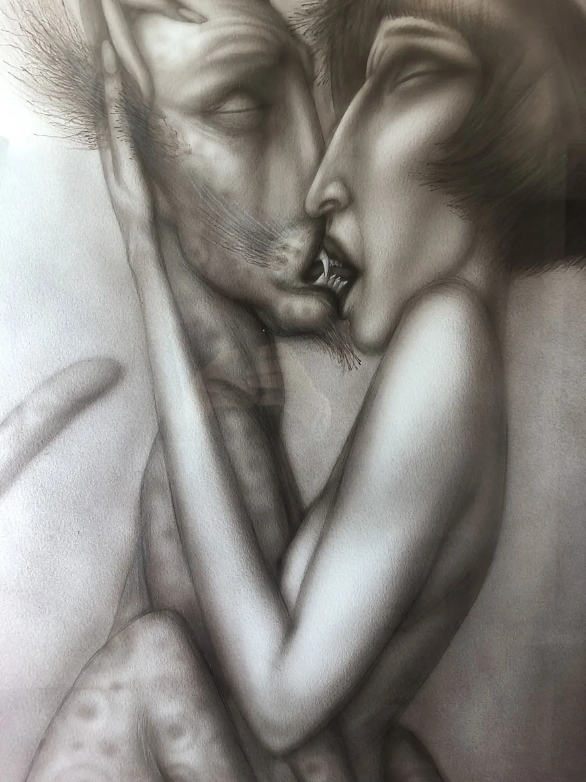 Macabre Erotica Original Signed Airbrush Framed Art