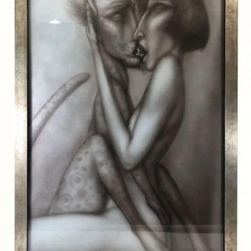 Macabre Erotica Original Signed Airbrush Framed Art