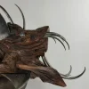 Original metal and wood sculpture monster fish