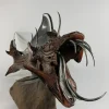 Original metal and wood sculpture monster fish
