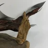 Original metal and wood sculpture monster fish
