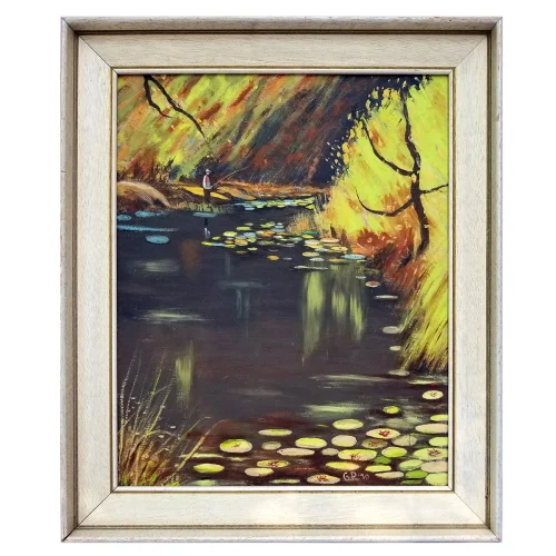 G.P. - Fisherman Oil on Board