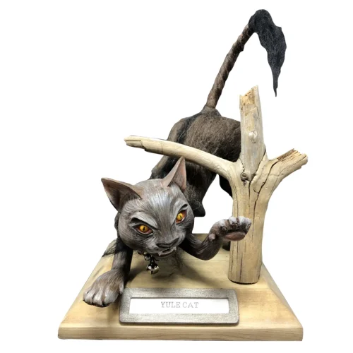 Yule Cat OOAK Sculpture