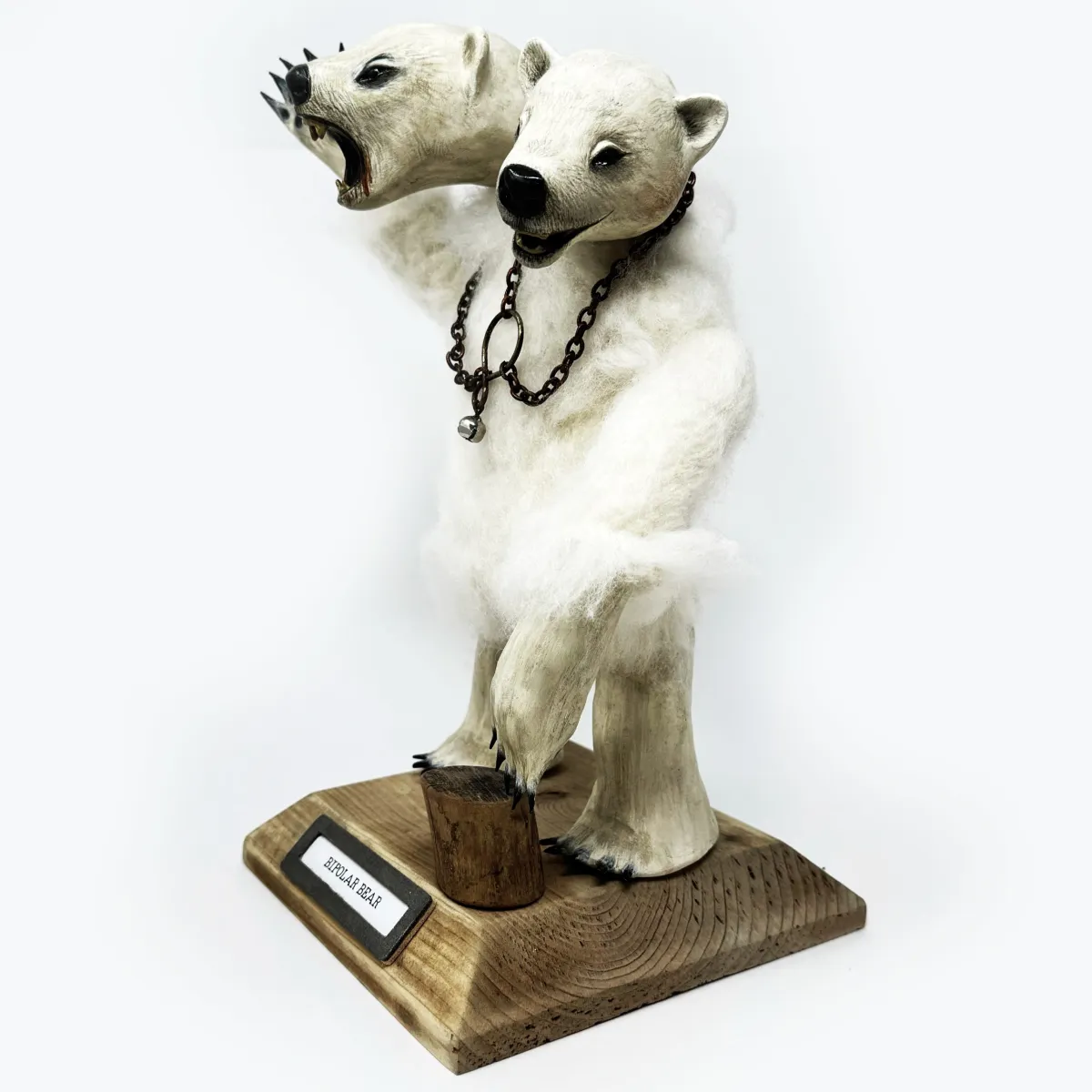 Bipolar Bear Mixed Media Sculpture by Shauna Johnson
