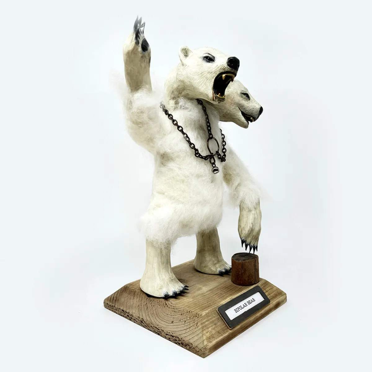 Bipolar Bear Mixed Media Sculpture by Shauna Johnson