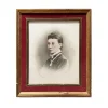 FA0571 19th Century Hand Coloured Illustrated Photographic Portrait on Milk Glass